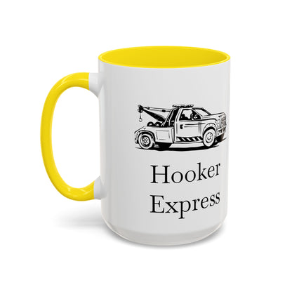 H**ker Express Wheel Lift Tow Truck 2-Tone Coffee Mug
