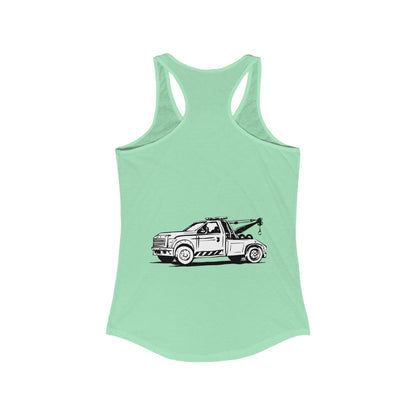Wheel Lift Tow Truck Women's Racerback Tank