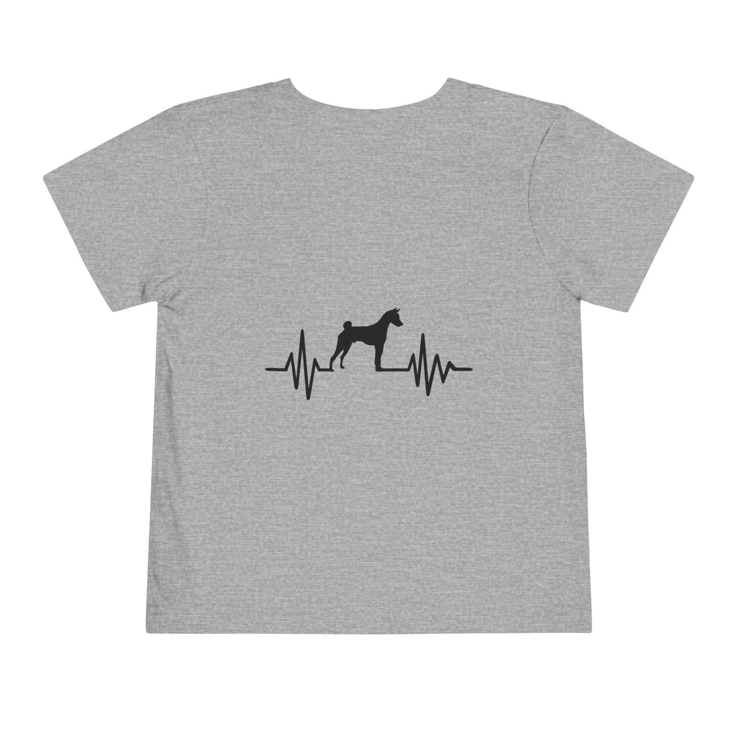 My Heart Beats For Basenjis Toddler Unisex Short Sleeve Crewneck Tee