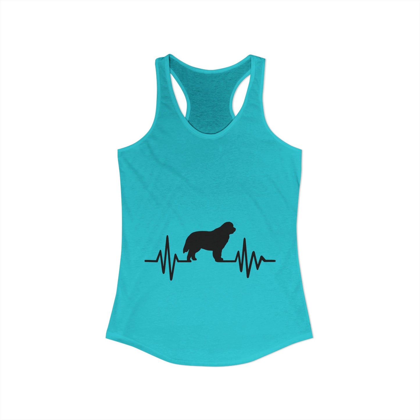 My Heart Beats For Newfies Women's Racerback Tank