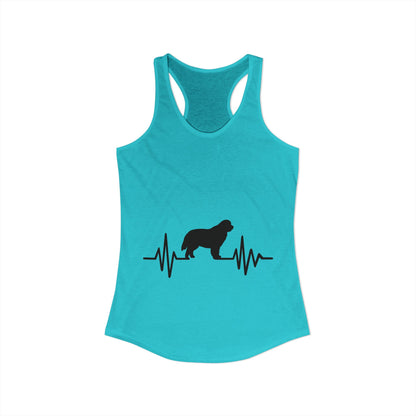 My Heart Beats For Newfies Women's Racerback Tank