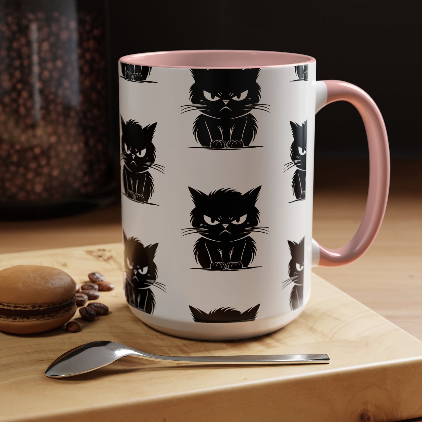 Angry Cat 2-Tone Coffee Mug