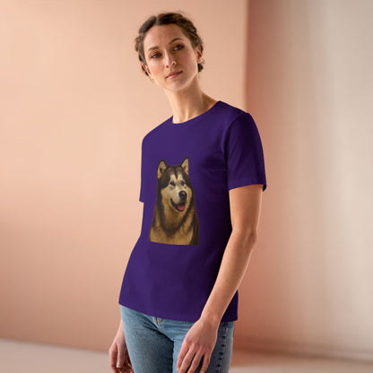 Malamute Head Women's Short Sleeve Crewneck Tee
