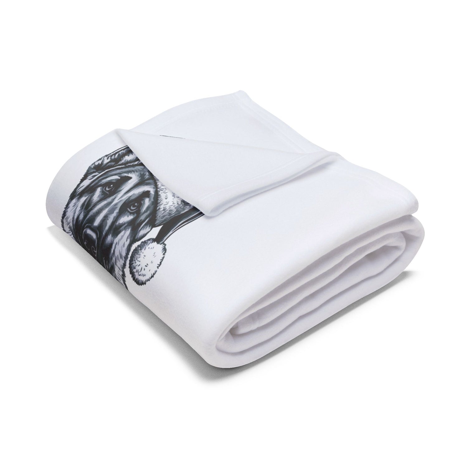 Santa Paws German Shepherd Arctic Fleece Blanket