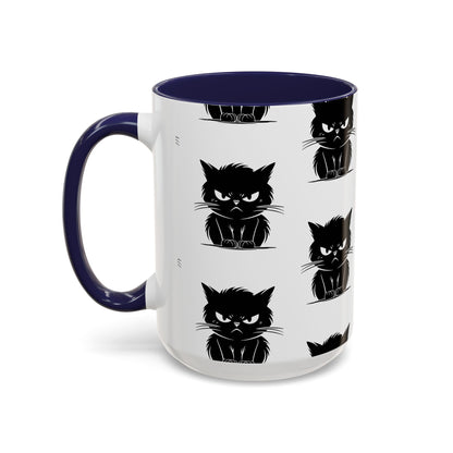 Angry Cat 2-Tone Coffee Mug