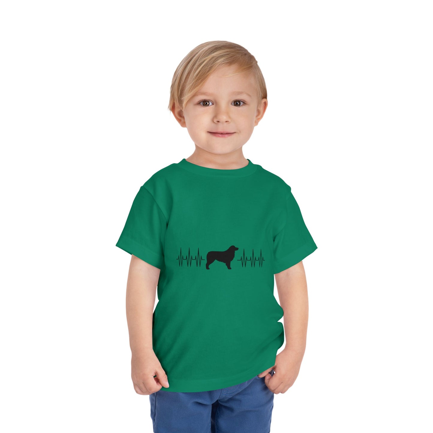 My Heart Beats For Aussies Toddler Unisex Short Sleeve Crewneck Tee