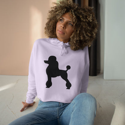 Poodle Silhouette Women's Crop Hoodie