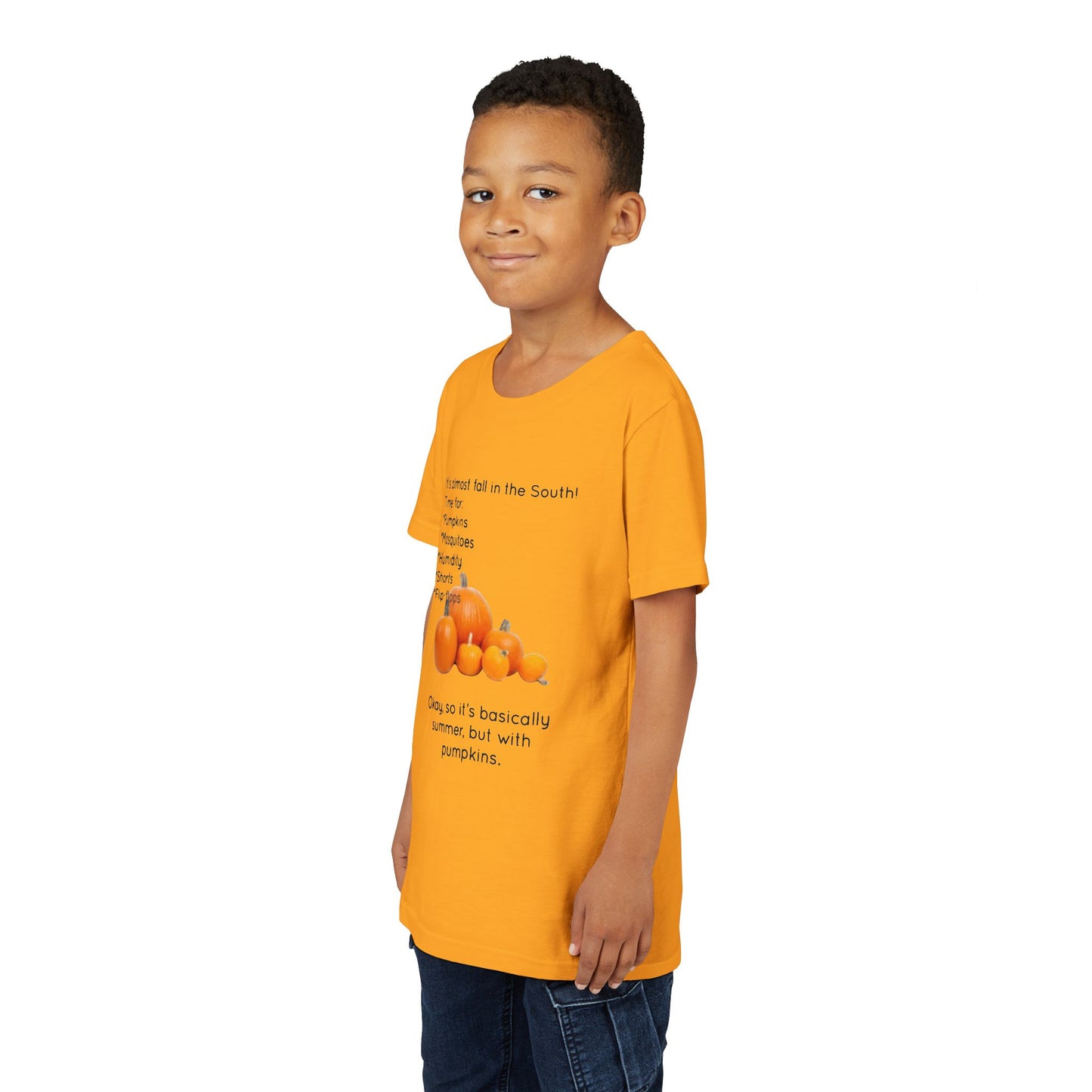 Fall In The South Youth Unisex Short Sleeve Crewneck Tee