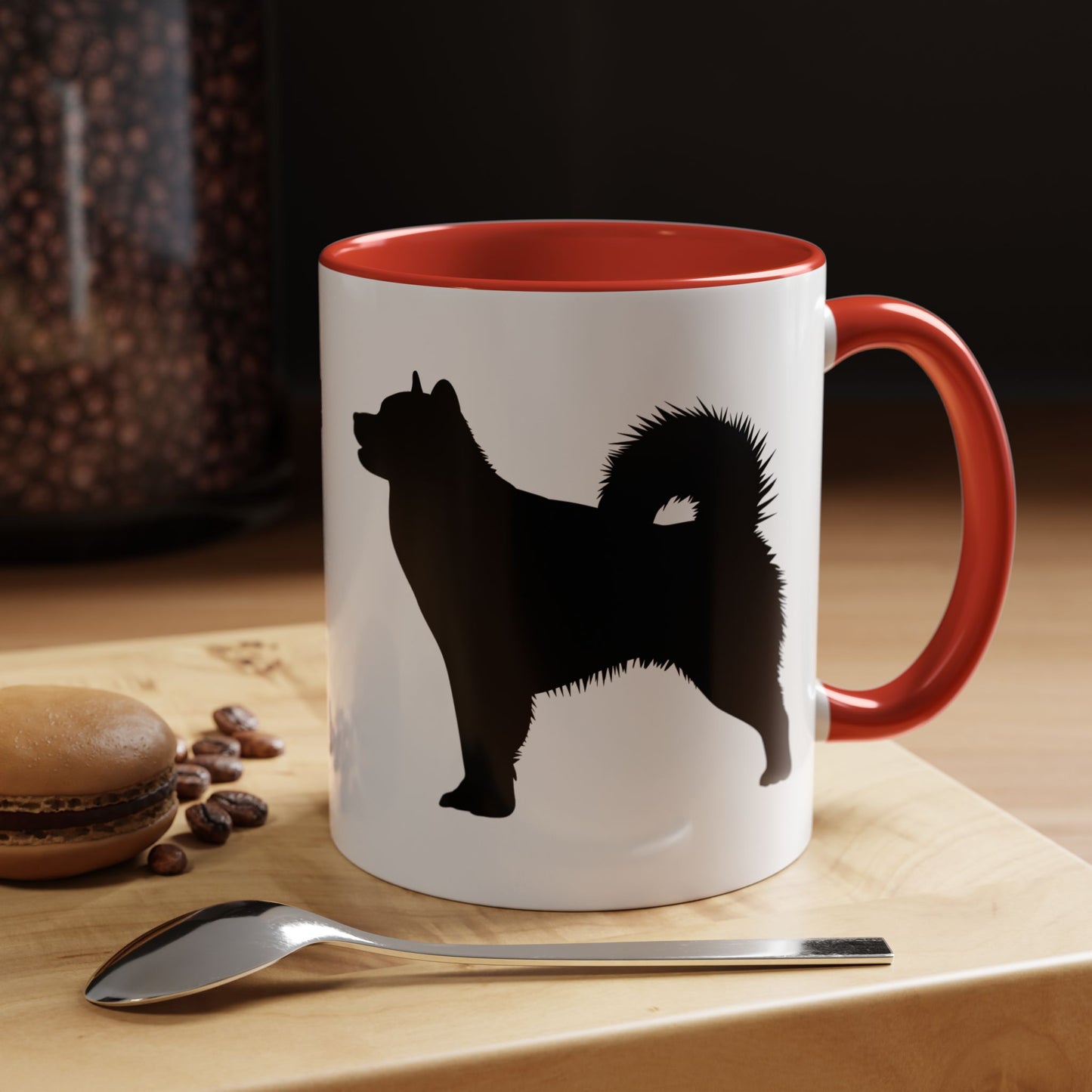 Malamute Silhouette 2-Tone Coffee Mug