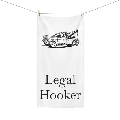 Legal H**ker Wheel Lift Tow Truck Mink-Cotton  Beach Towel