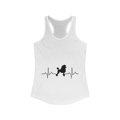 My Heart Beats For Poodles Women's Racerback Tank