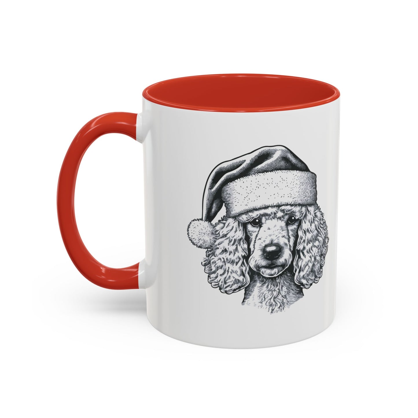 Santa Paws Poodle 2-Tone Coffee Mug