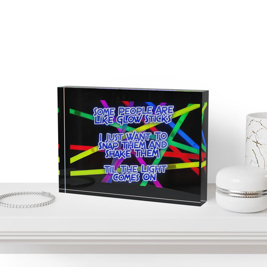 Glow Sticks Acrylic Photo Block
