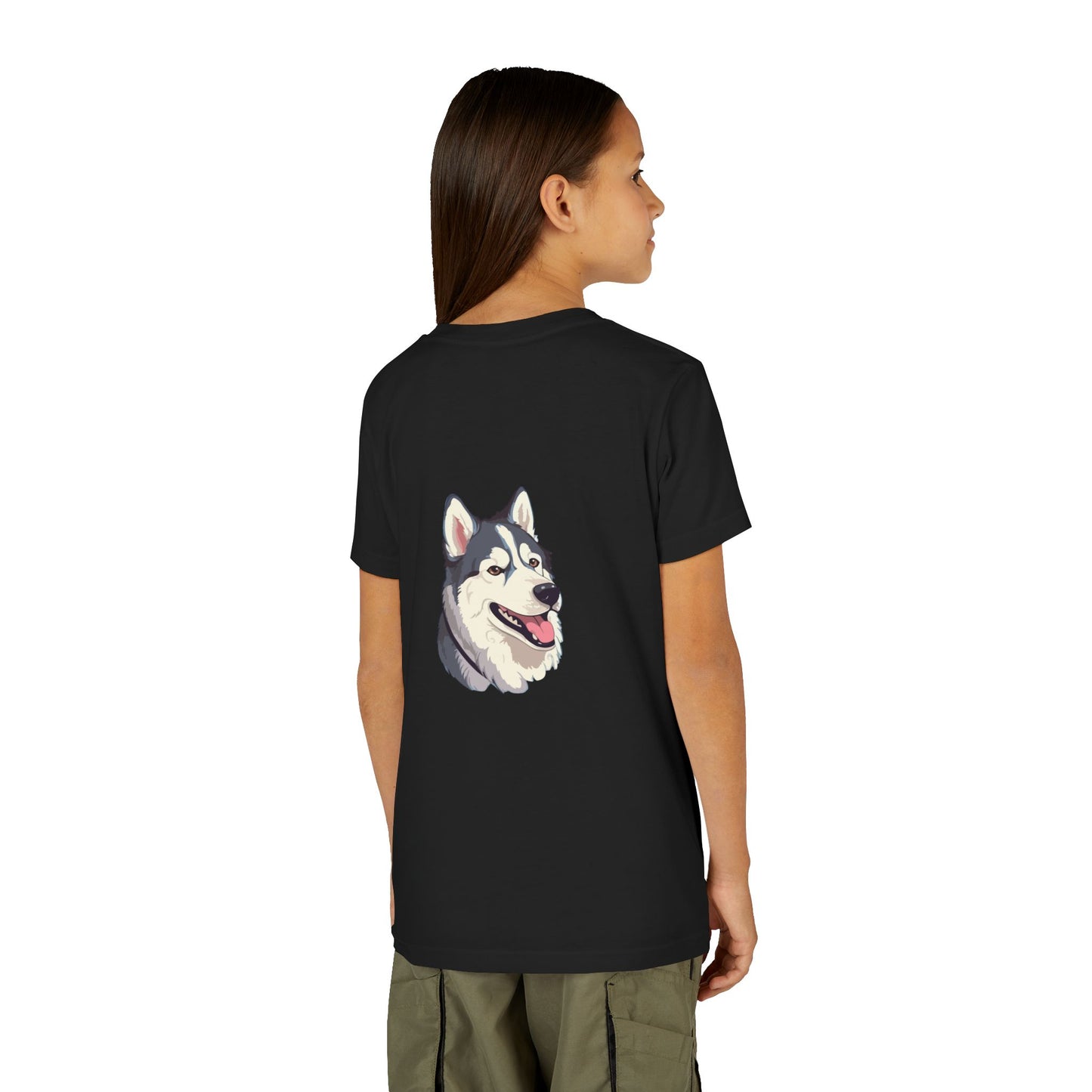 Malamute Head Youth Unisex Short Sleeve Crewneck Tee