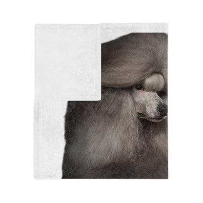 Poodle Head Velveteen Microfiber Blanket