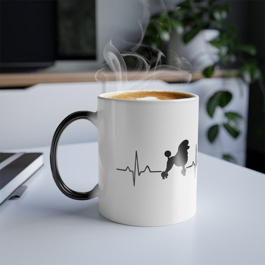 My Heart Beats For Poodles Color Changing Mug