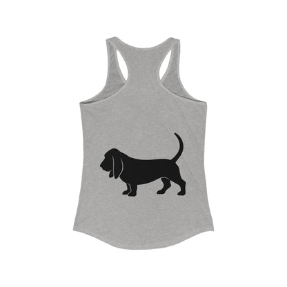 Basset Hound Silhouette Women's Racerback Tank