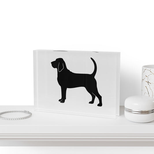 Bloodhound Silhouette Acrylic Photo Block