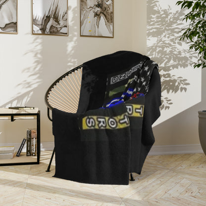 No One Fights Alone Velveteen Microfiber Blanket