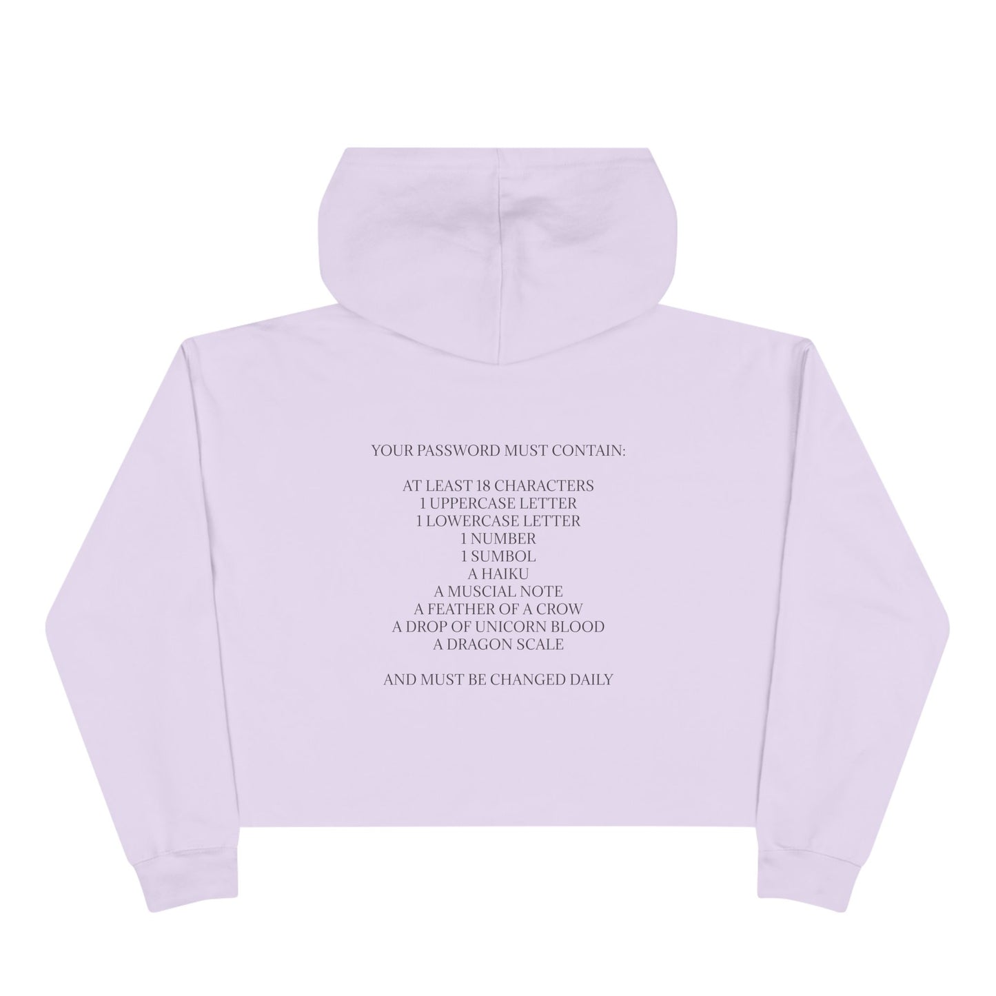 Password Women's Crop Hoodie