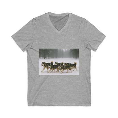 Mush On Unisex Short Sleeve V-Neck Tee