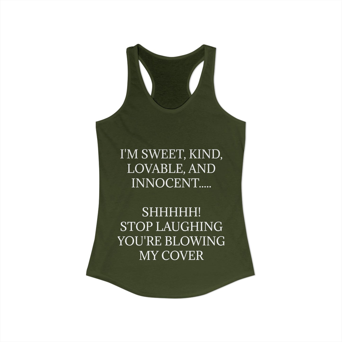 Blowing My Cover Women's Racerback Tank