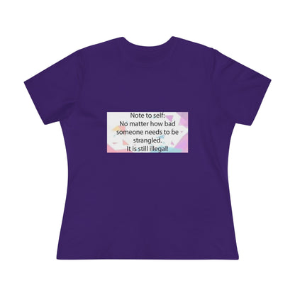 Note To Self Women's Short Sleeve Crewneck Tee