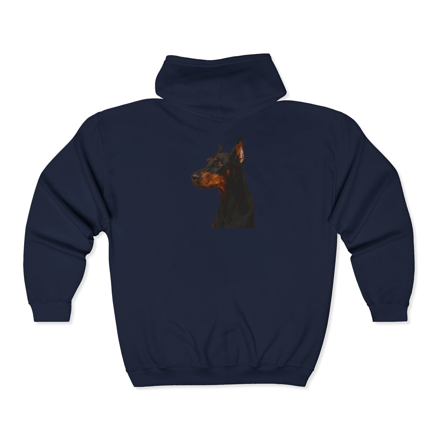 Doberman Head Unisex Full Zip Hoodie