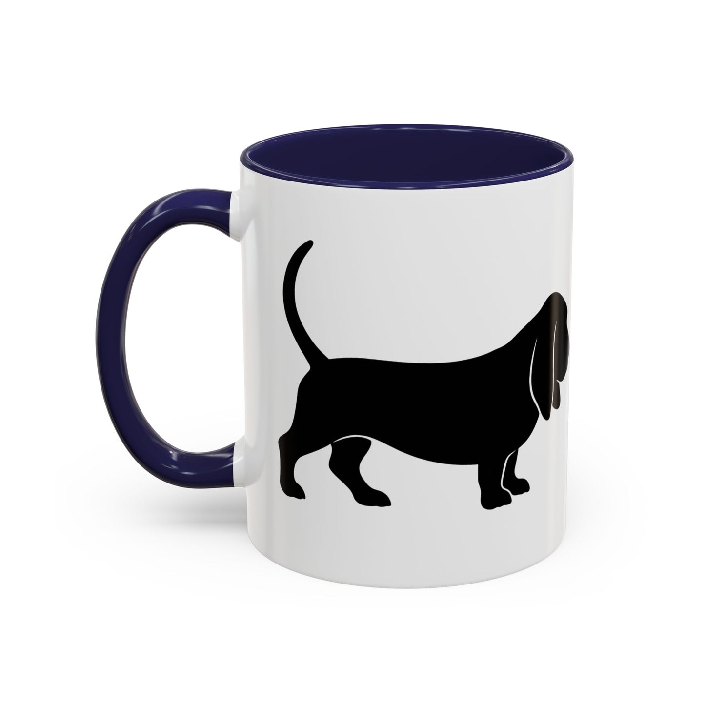 Basset Silhouette 2-Tone Coffee Mug