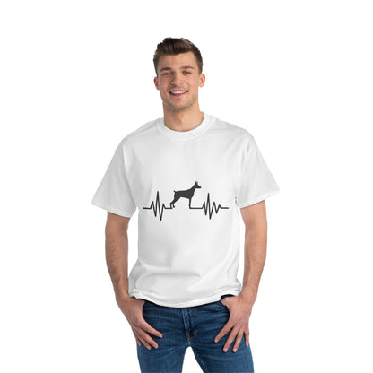 My Heart Beats For Dobermans Men's Short-Sleeve Crewneck Tee