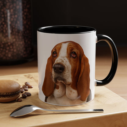 Basset Head 2-Tone Coffee Mug