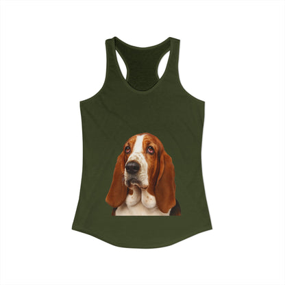 Basset Head Women's Racerback Tank