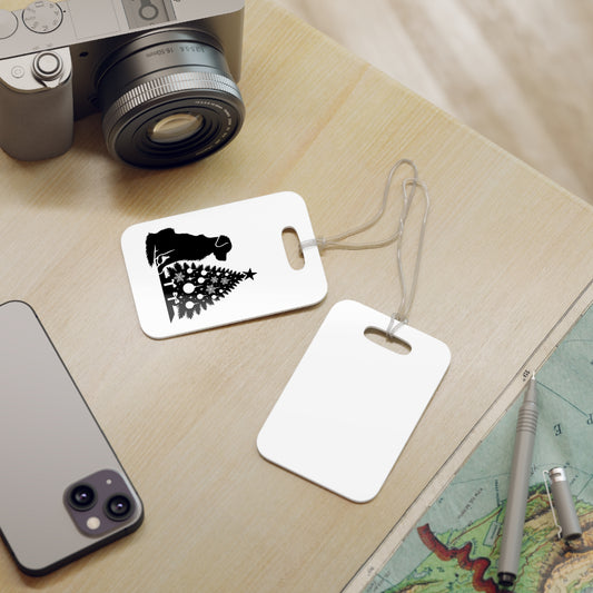 Golden Christmas Tree Luggage Tag