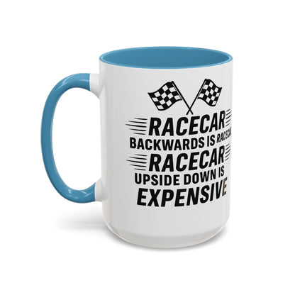 Racecar Backwards 2-Tone Coffee Mug