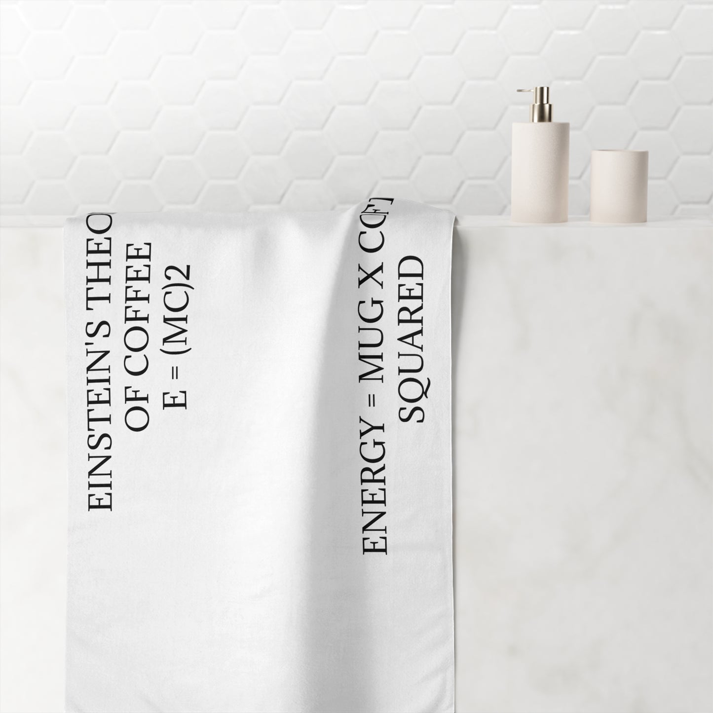 Einstein's Theory Of Coffee Mink-Cotton  Beach Towel