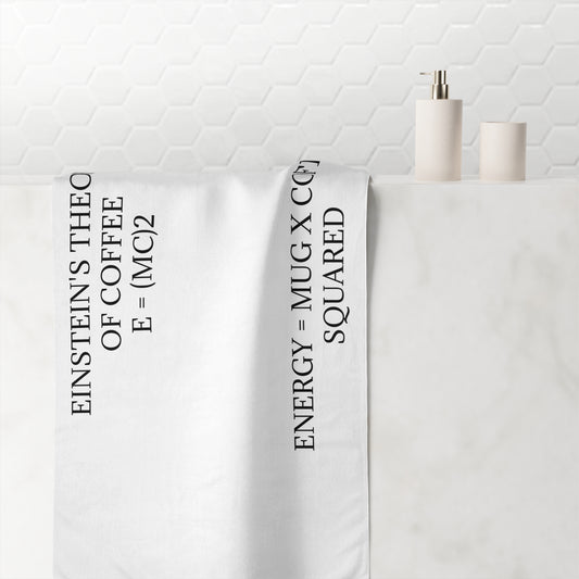 Einstein's Theory Of Coffee Mink-Cotton  Beach Towel