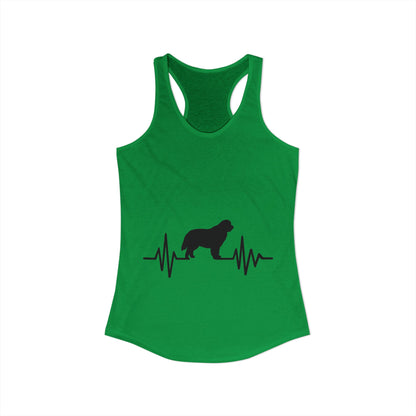 My Heart Beats For Newfies Women's Racerback Tank
