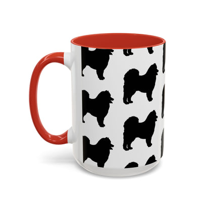 Samoyed Silhouette 2-Tone Coffee Mug