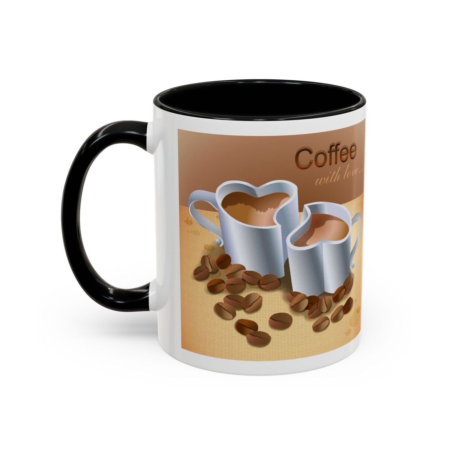 Coffee With Love 2-Tone Coffee Mug