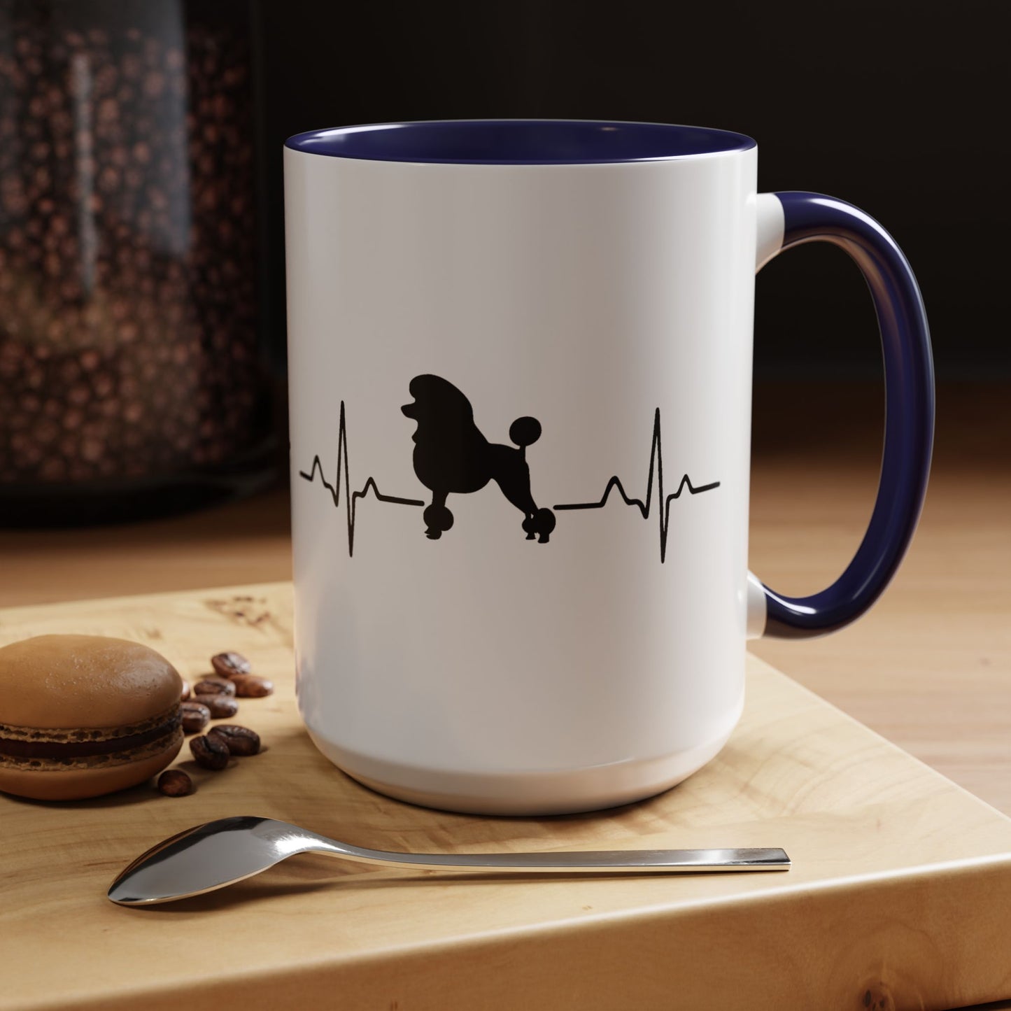 My Heart Beats For Poodles 2-Tone Coffee Mug
