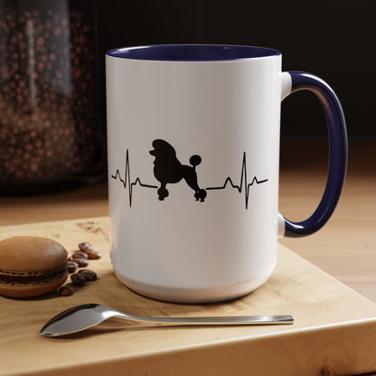 My Heart Beats For Poodles 2-Tone Coffee Mug