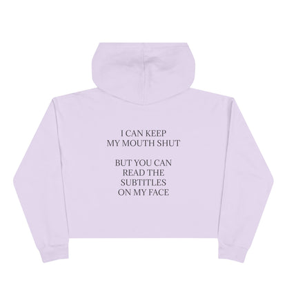 Subtitles Women's Crop Hoodie