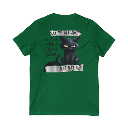 Duct, Duct, Tape Unisex Short Sleeve V-Neck Tee