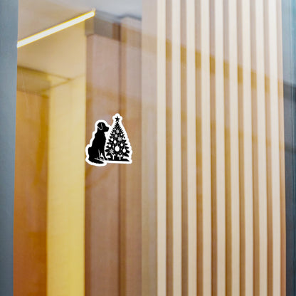 Golden Christmas Tree Vinyl Decal