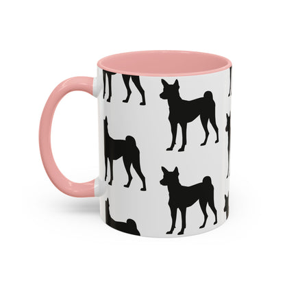 Basenji Silhouette 2-Tone Coffee Mug