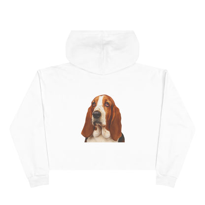 Basset Head Women's Crop Hoodie