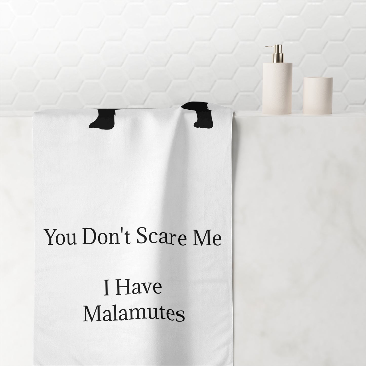 You Don't Scare Me Mink-Cotton  Beach Towel