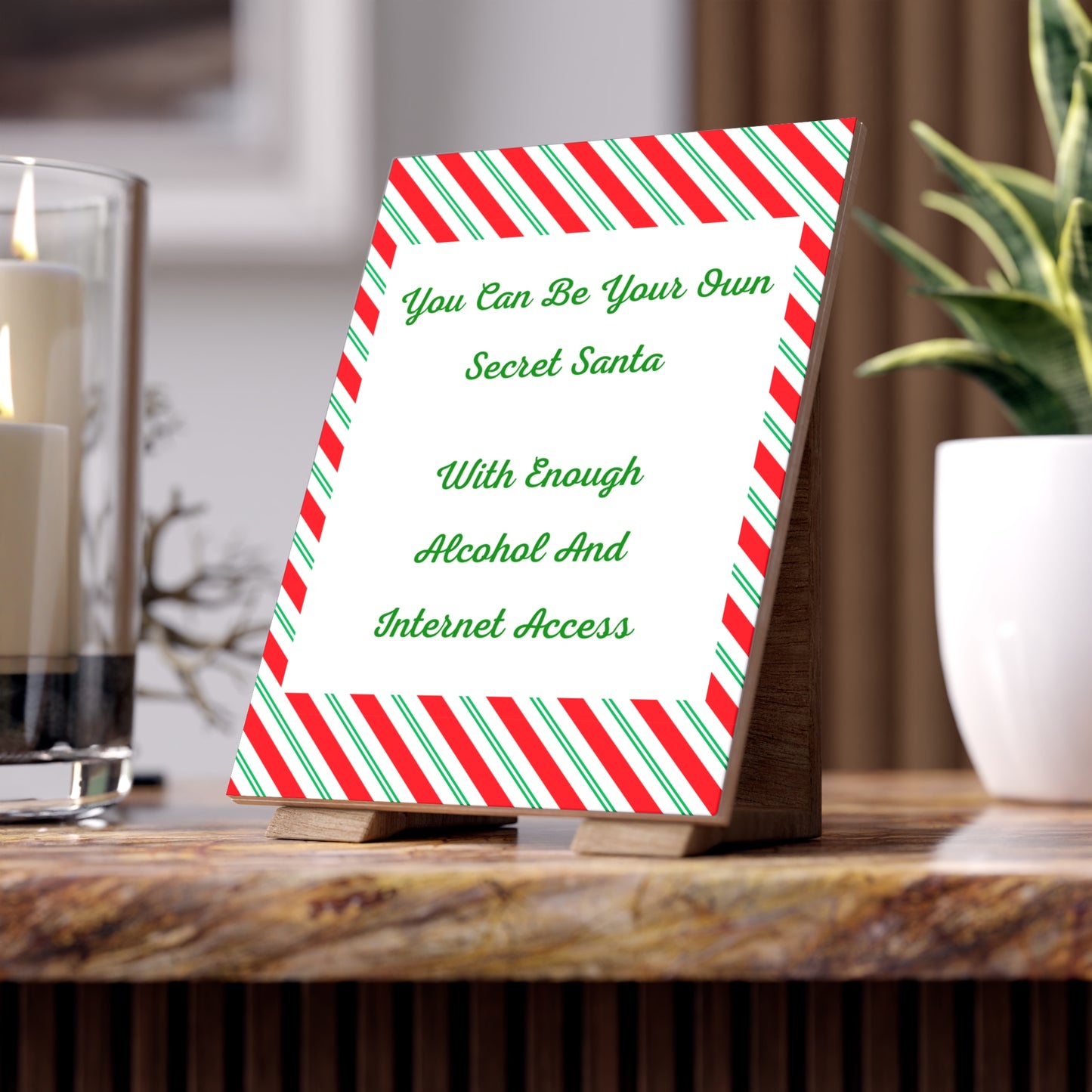 Your Own Secret Santa Ceramic Photo Tile