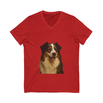 Aussie Head Unisex Short Sleeve V-Neck Tee