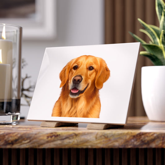 Golden Head Ceramic Photo Tile